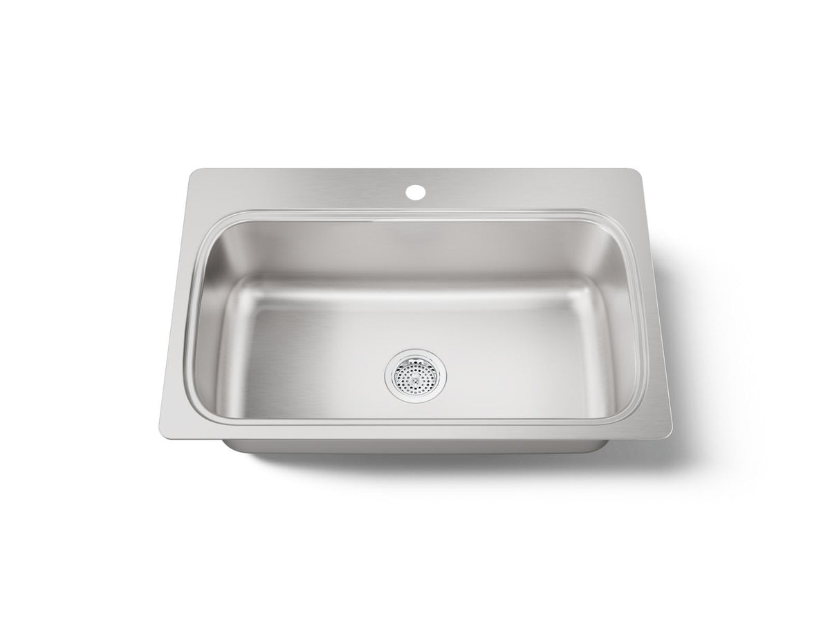 VERSE 33X22 SINGLE BASIN SS SINK 1-HOLE