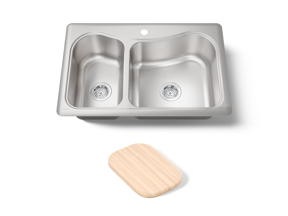 STACCATO 33X22 LRG/MED SS SINK 1-HOLE