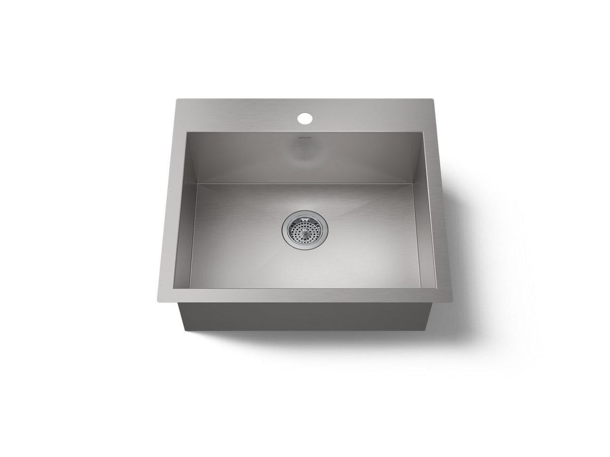 VAULT SINGLE BASIN SINK, 1-HOLE