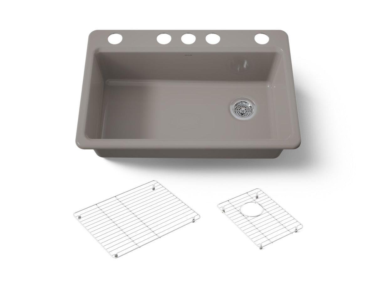 RIVERBY SINK, SINGLE, UC, 5U-HOLE