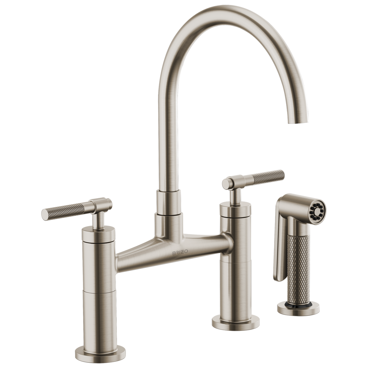 ARC SPOUT BRIDGE, KNURLED HANDLE