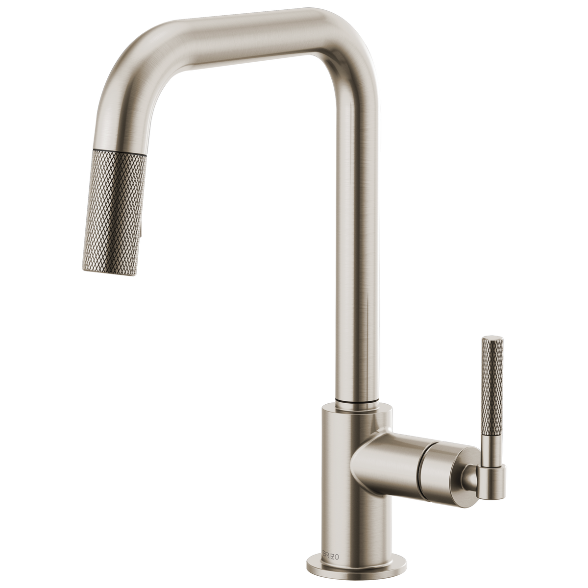 SQUARE SPOUT PULL-DOWN, KNURLED HANDLE