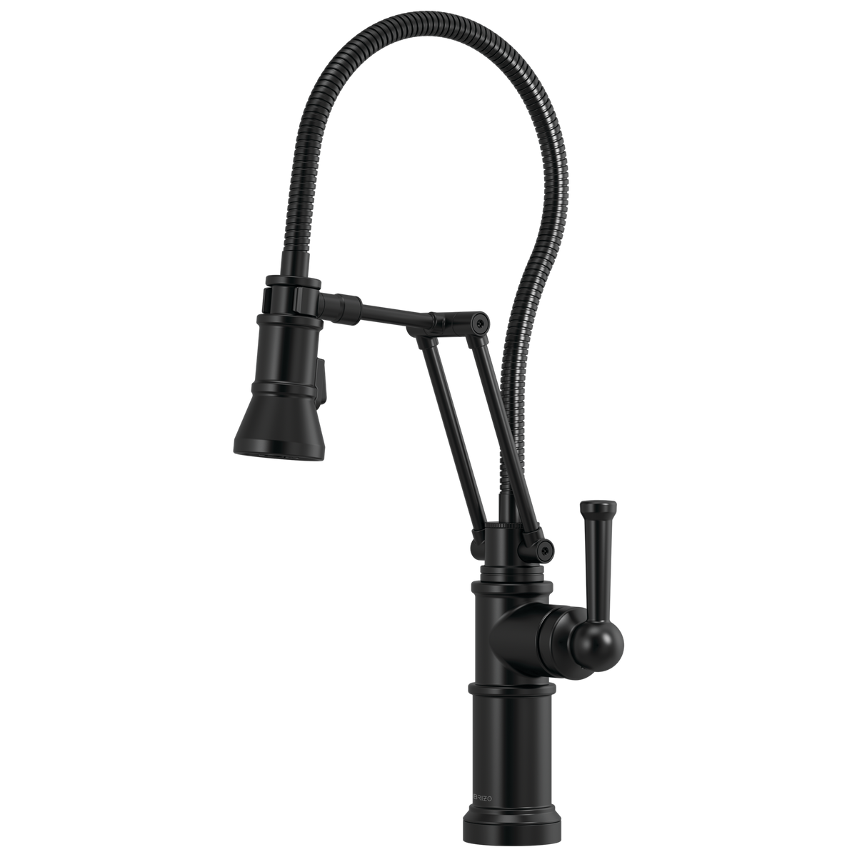 ARTICULATING FAUCET WITH FINISHED HOSE