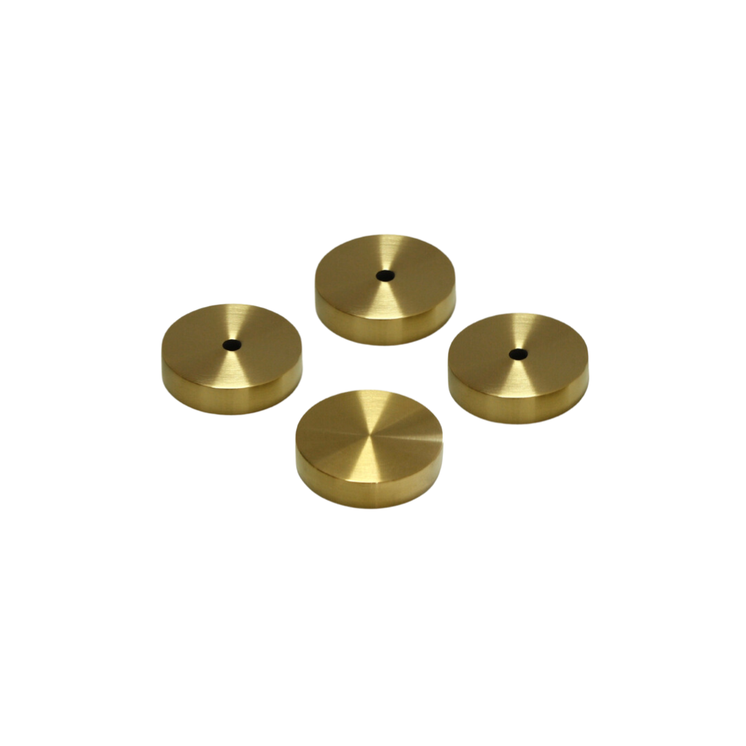 Backplates for Handle and Pull - Glass Door Installation - Satin Brass PVD