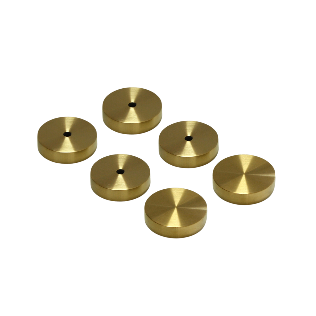 Backplates for Handles / Towel Bars - Glass Door Installation - Satin Brass PVD