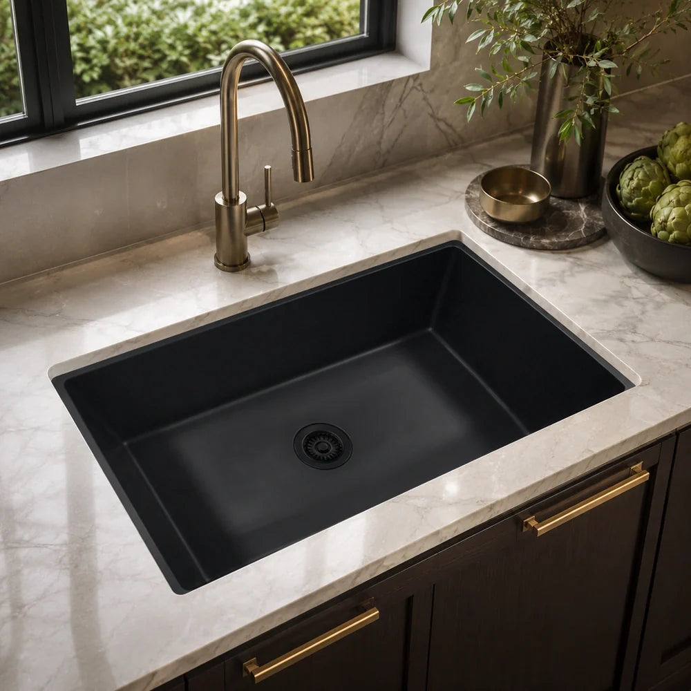 32" Undermount Single Bowl Kitchen Sink