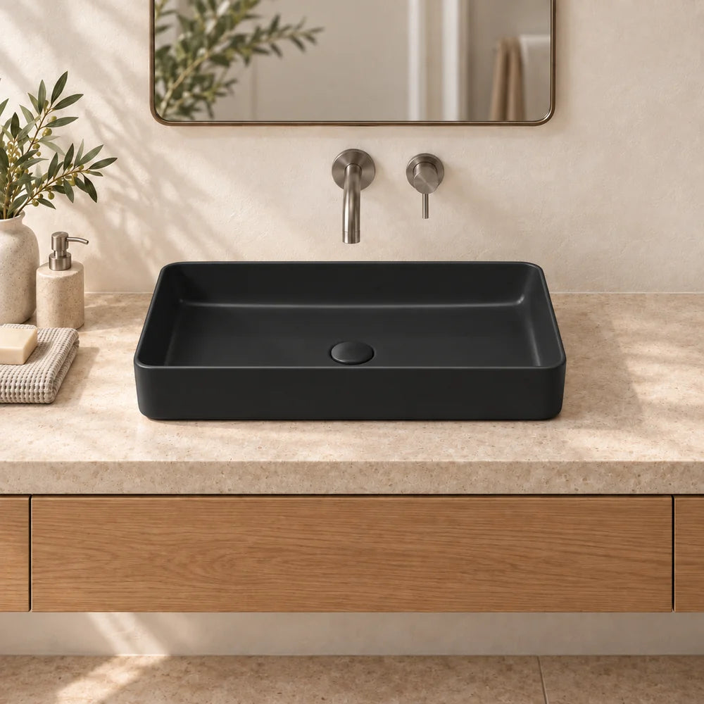 24" Rectangular Vessel Bathroom Sink