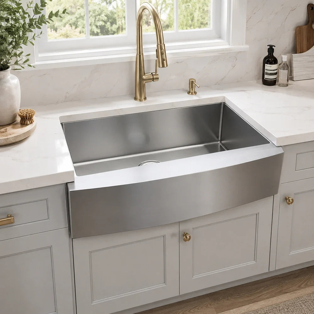 33" Undermount Single Bowl Farmhouse Kitchen Sink