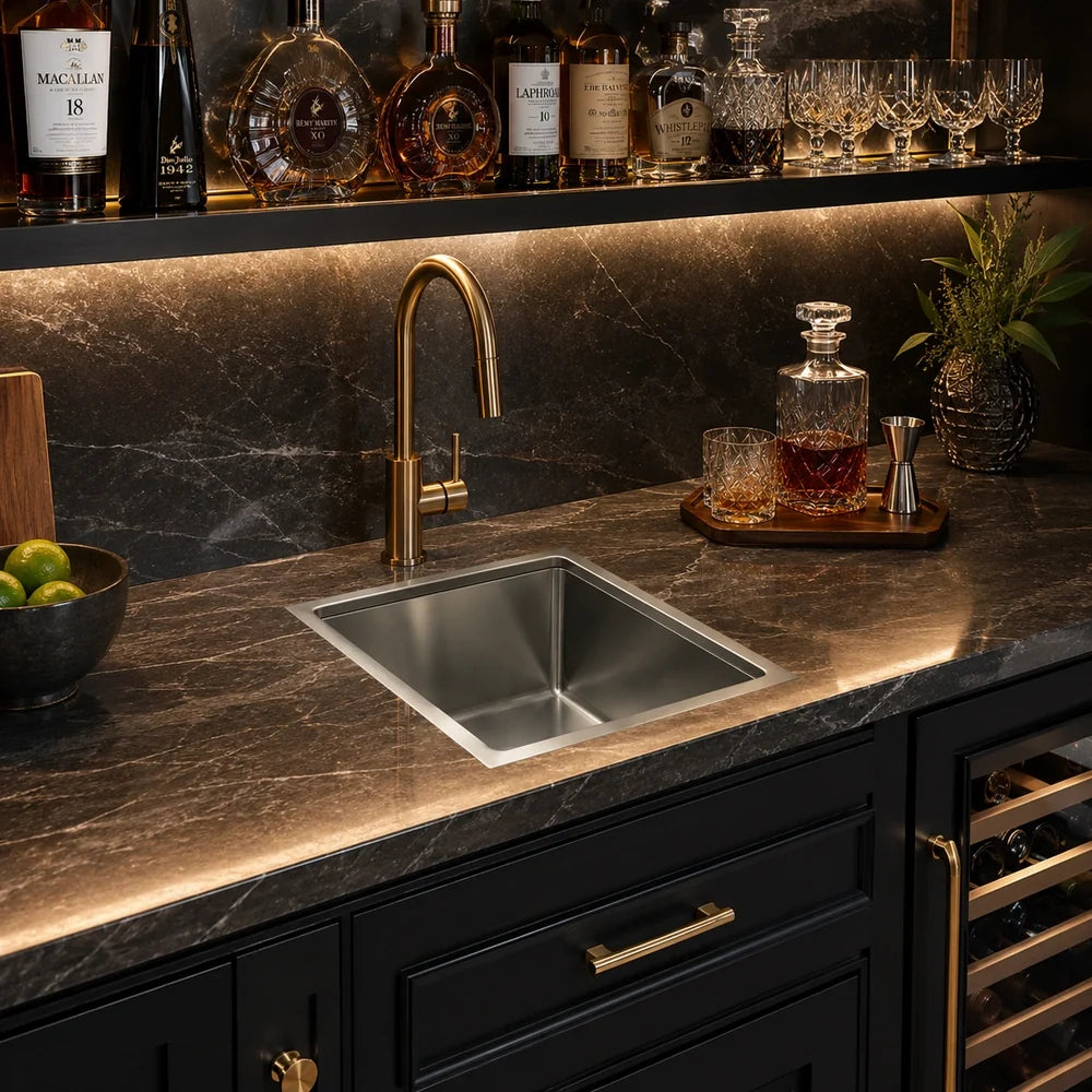 14" Undermount Single Bowl Bar Sink