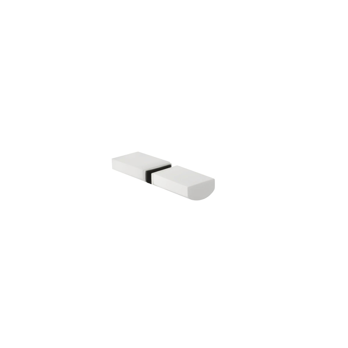 Door Pull Knob Set - Back-to-Back for Solid Doors - White