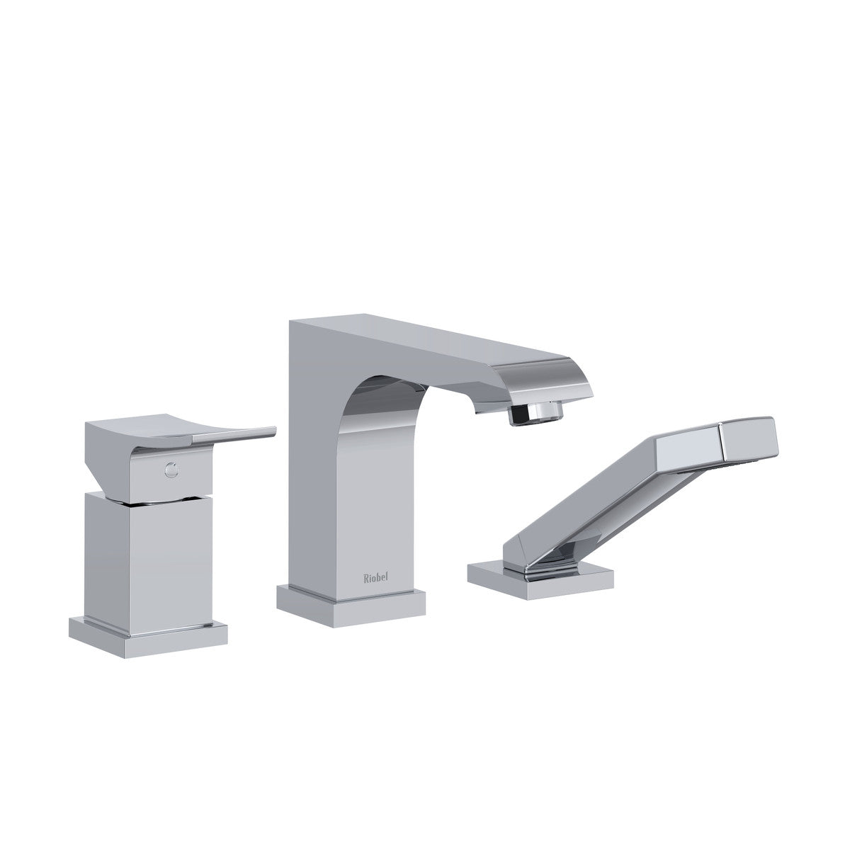 Zendo 3-Hole Pressure Balance Deck Mount Tub Filler Trim