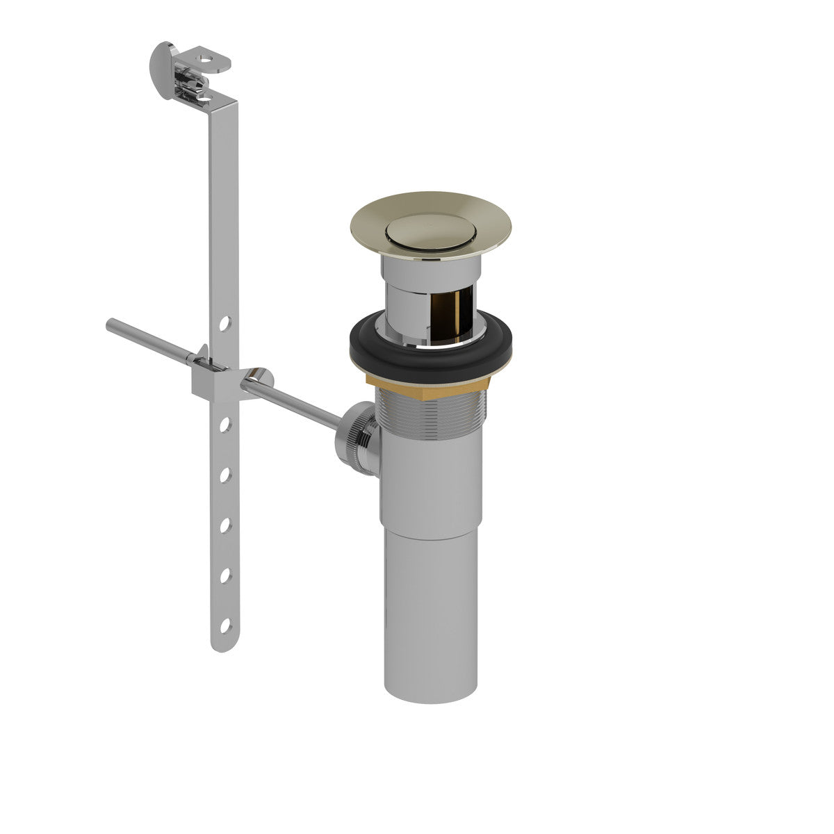 Lavatory Pop-Up Drain With Overflow