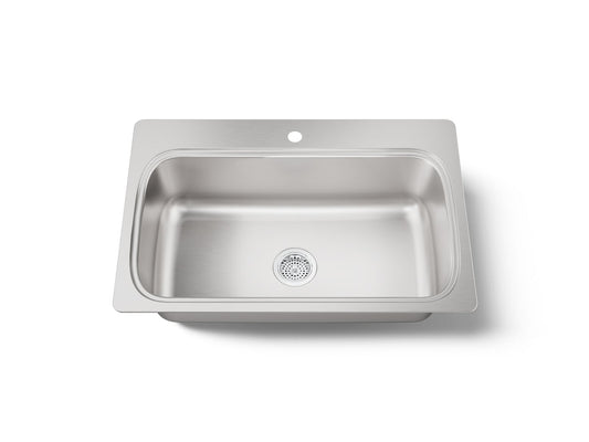 VERSE 33X22 SINGLE BASIN SS SINK 1-HOLE