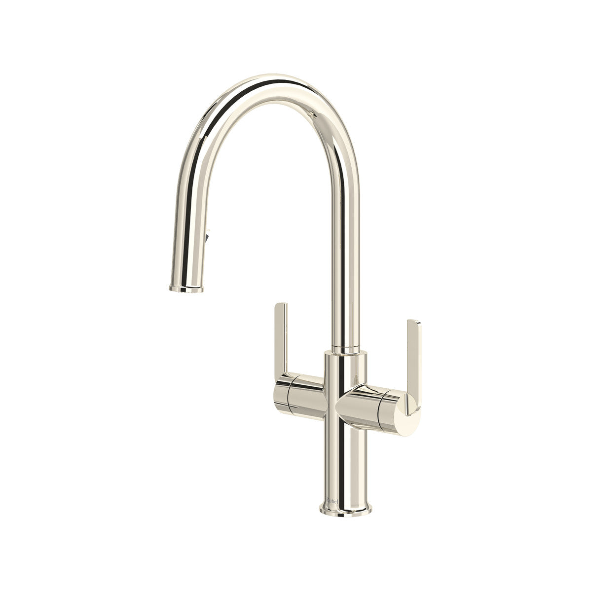 Authentica Two Handle Pull-Down Kitchen Faucet With C-Spout