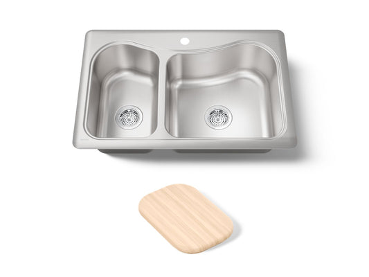 STACCATO 33X22 LRG/MED SS SINK 1-HOLE