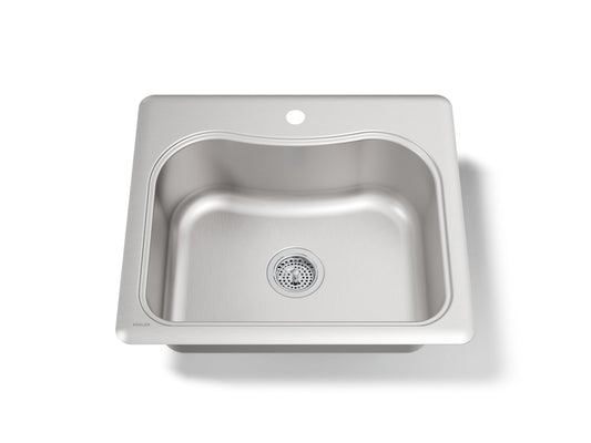 STACCATO 25X22 SINGLE BASIN SINK 1 HOLE
