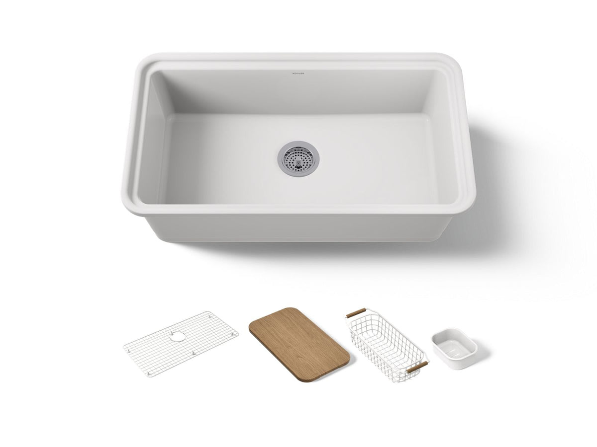 AUDRINE 33 SINGLE BASIN FIRECLAY WS