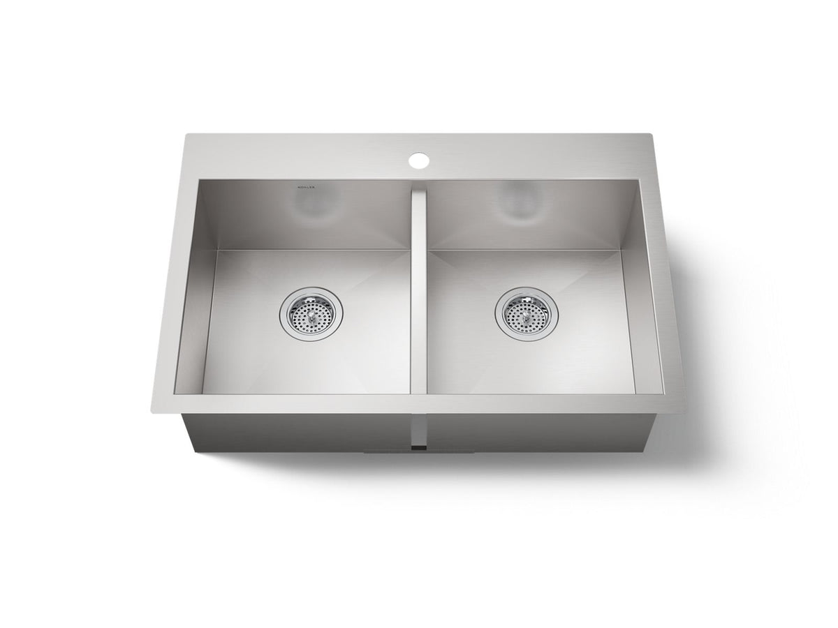 VAULT DOUBLE EQUAL SINK, 1-HOLE