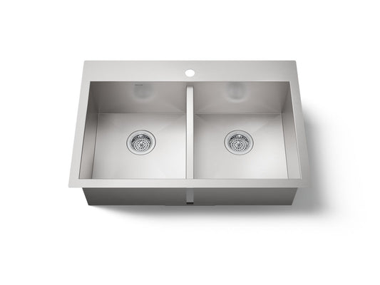 VAULT DOUBLE EQUAL SINK, 1-HOLE