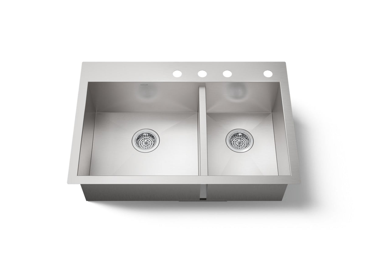 VAULT OFFSET SINK, 4-HOLE