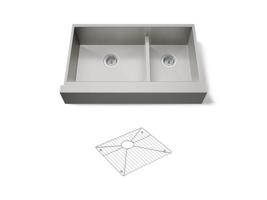 VAULT 36 APRON U/C OFFSET SINK
