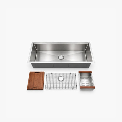 32" Undermount Single Bowl Workstation Kitchen Sink
