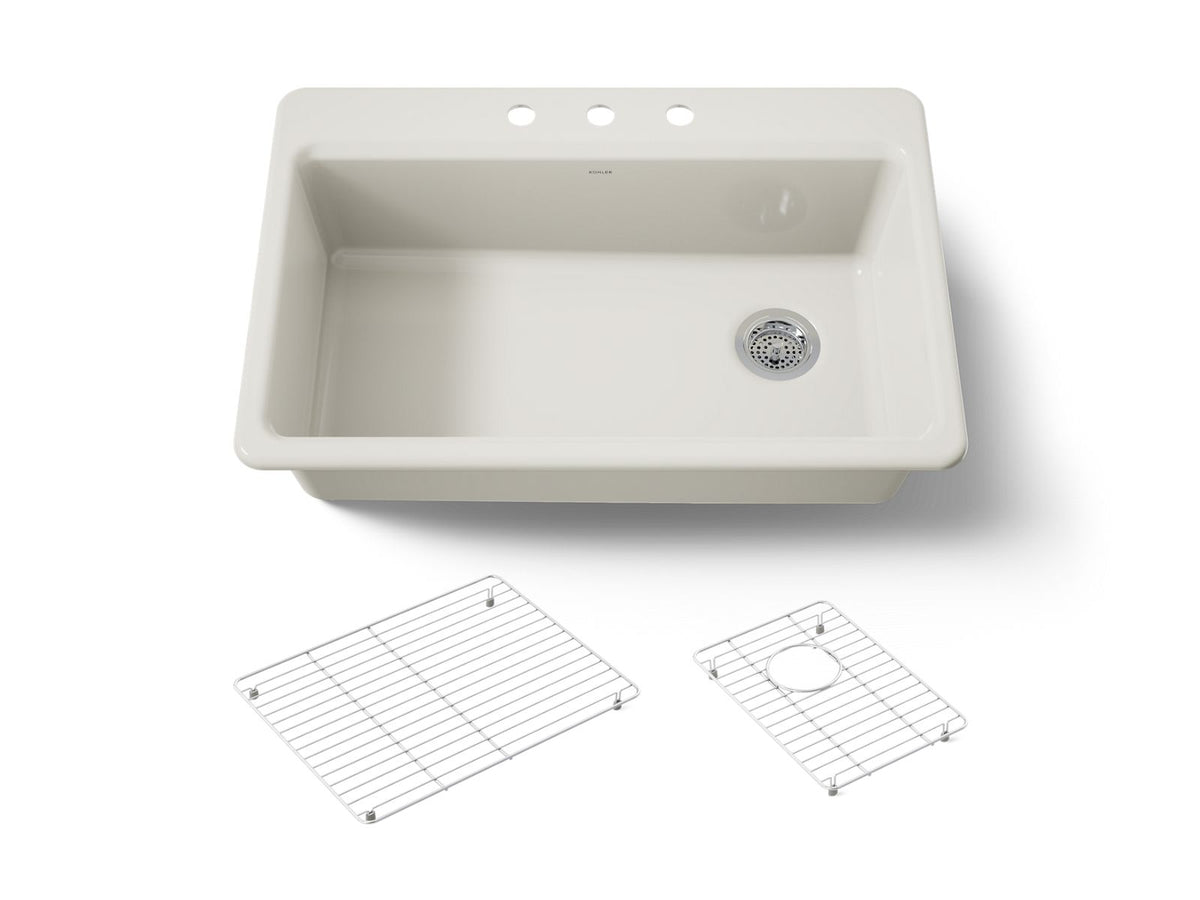 RIVERBY SINK, SINGLE, SR, 3-HOLE