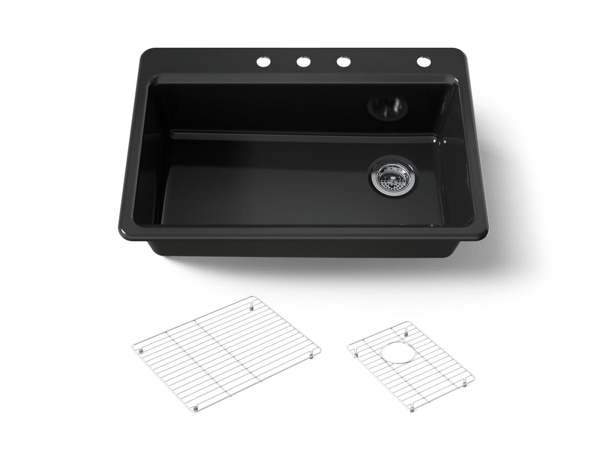 RIVERBY SINK, SINGLE, SR, 4-HOLE
