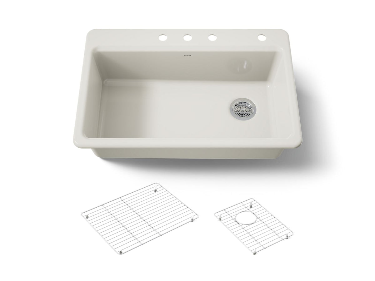 RIVERBY SINK, SINGLE, SR, 4-HOLE