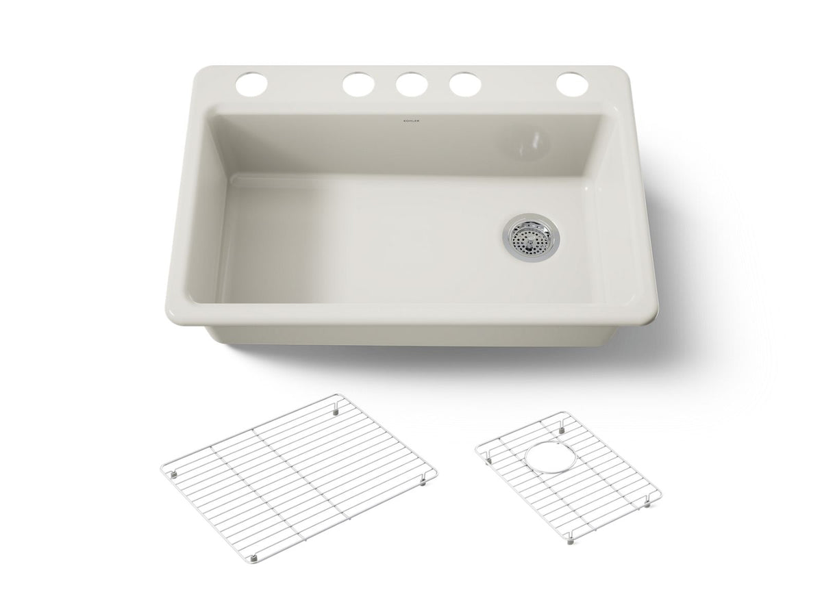 RIVERBY SINK, SINGLE, UC, 5U-HOLE