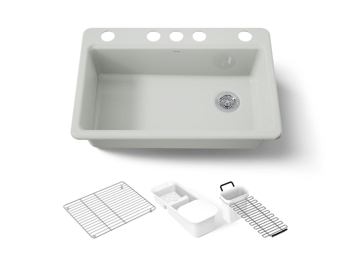 RIVERBY SINK, SINGLE, UC, 5U-HOLE