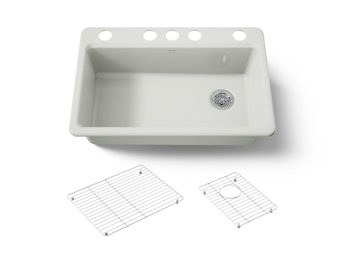 RIVERBY SINK, SINGLE, UC, 5U-HOLE