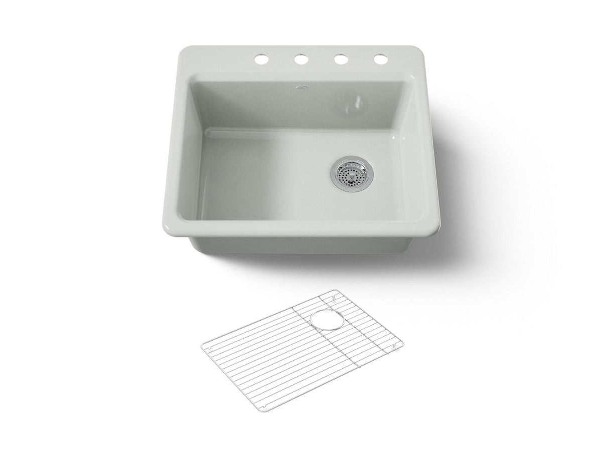 RIVERBY SINK, SINGLE, SR, 4-HOLE