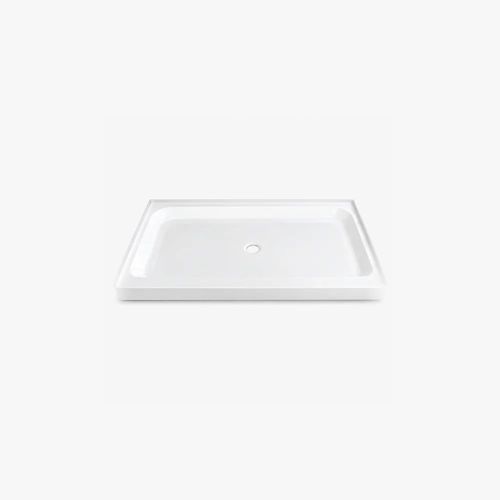 60" X 32" Double Threshold Showerbase Center Drain