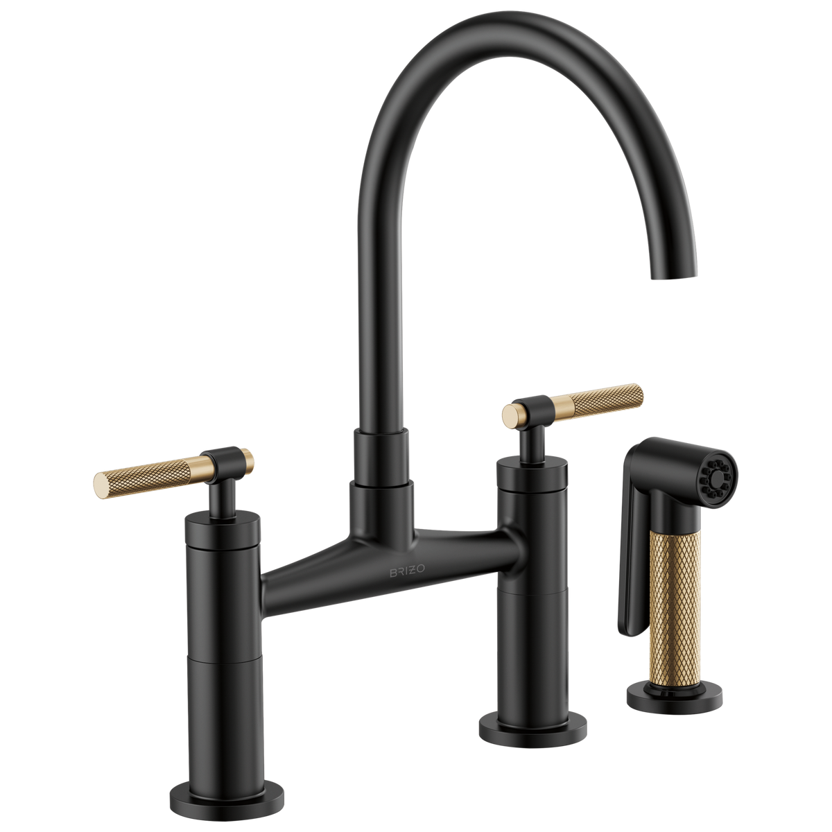ARC SPOUT BRIDGE, KNURLED HANDLE
