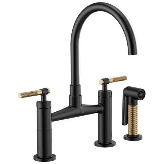 ARC SPOUT BRIDGE, KNURLED HANDLE