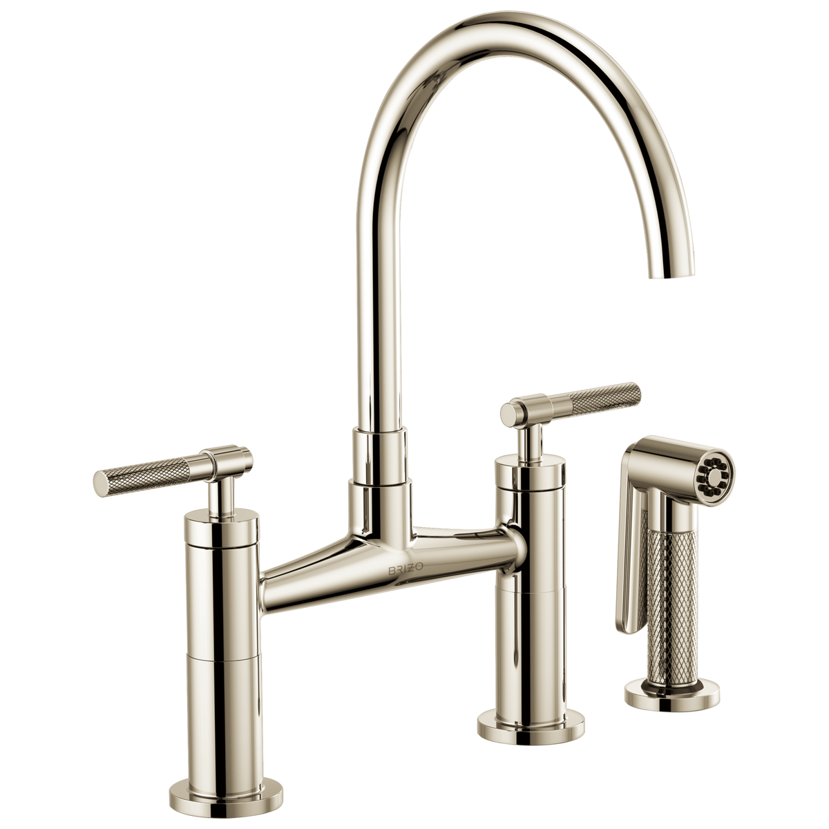 ARC SPOUT BRIDGE, KNURLED HANDLE