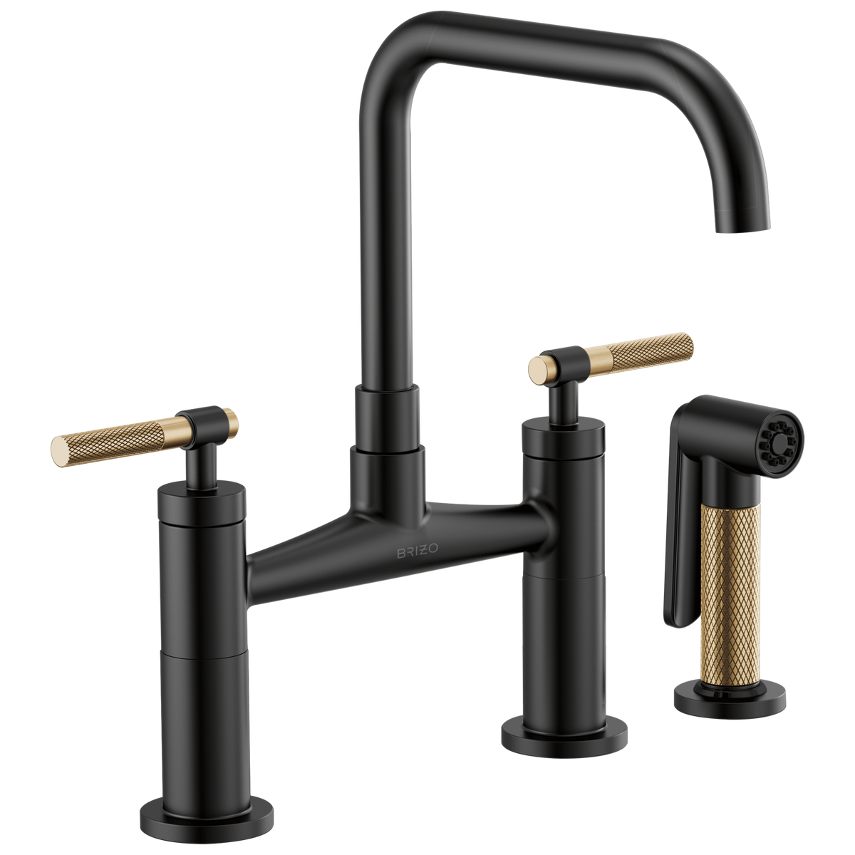 SQUARE SPOUT BRIDGE, KNURLED HANDLE