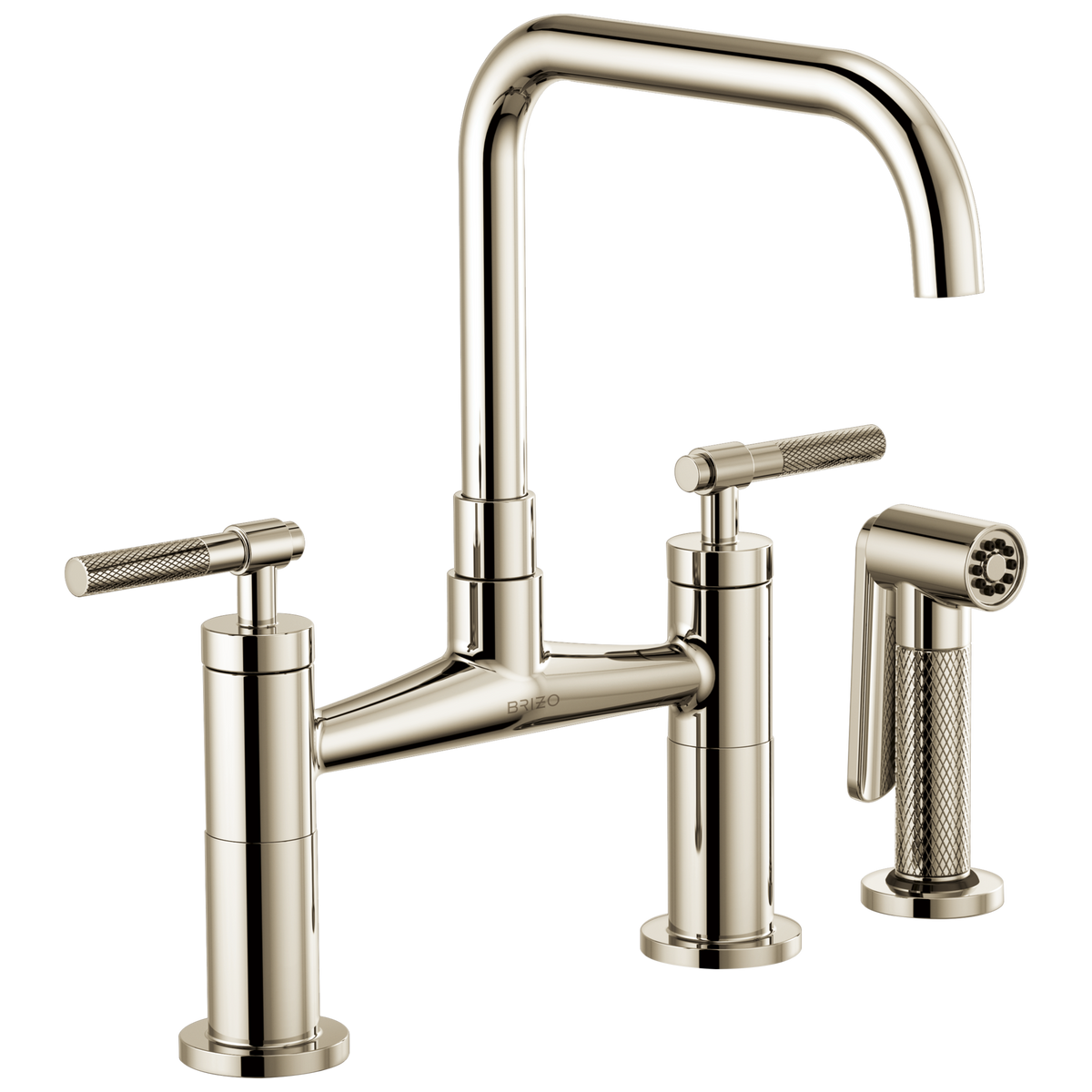 SQUARE SPOUT BRIDGE, KNURLED HANDLE