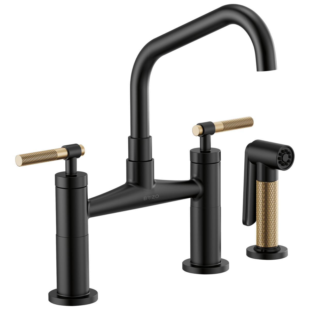 ANGLED SPOUT BRIDGE, KNURLED HANDLE