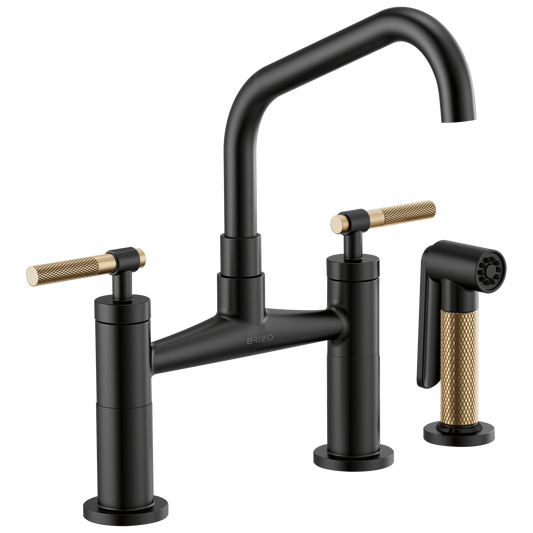 ANGLED SPOUT BRIDGE, KNURLED HANDLE