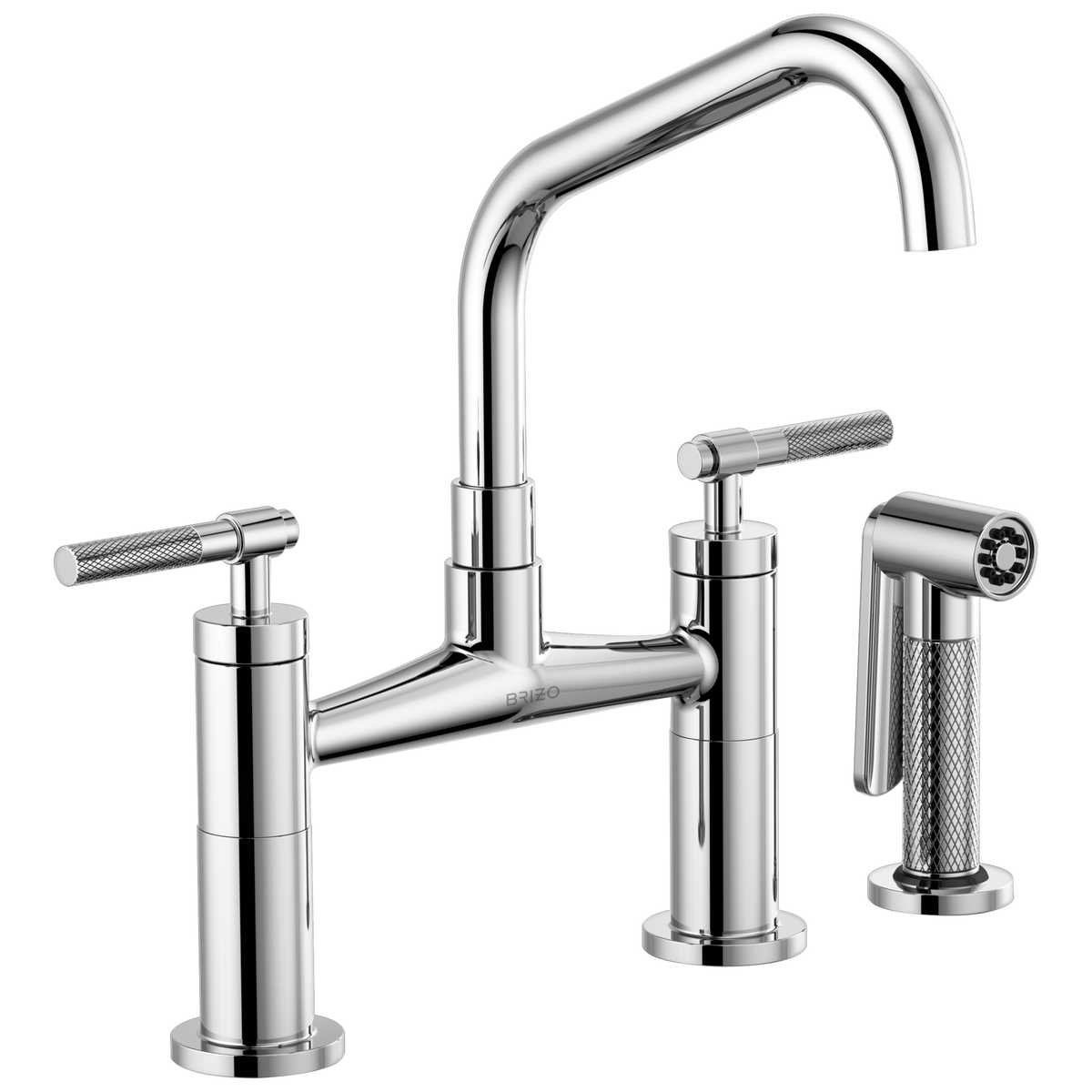 ANGLED SPOUT BRIDGE, KNURLED HANDLE
