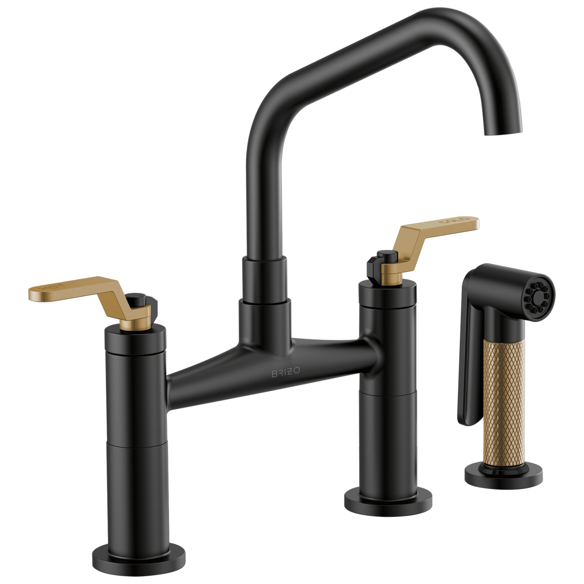 ANGLED SPOUT BRIDGE, INDUSTRIAL HANDLE