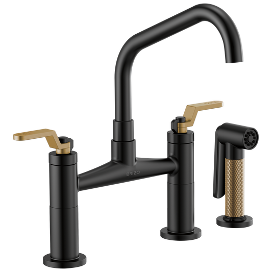 ANGLED SPOUT BRIDGE, INDUSTRIAL HANDLE