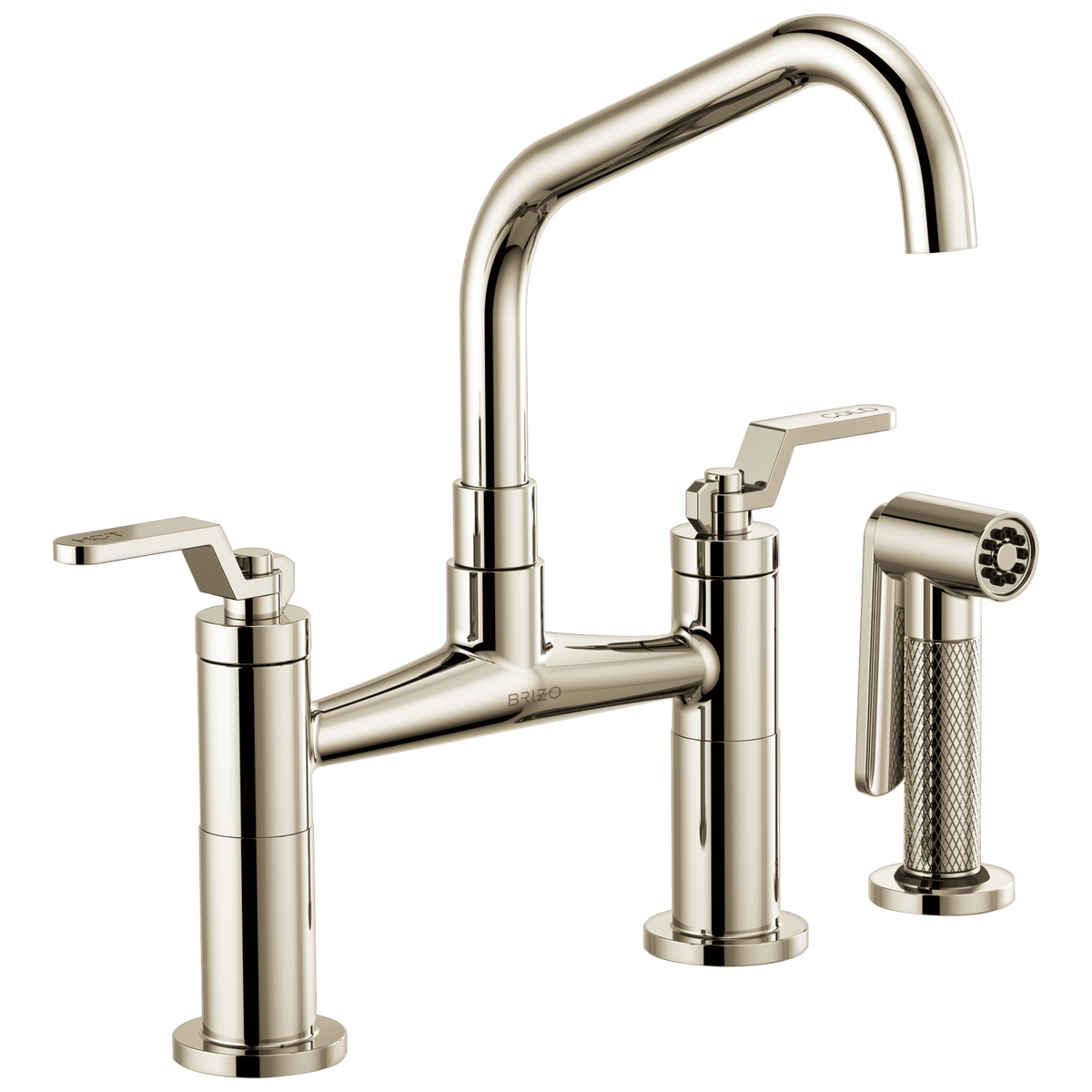 ANGLED SPOUT BRIDGE, INDUSTRIAL HANDLE