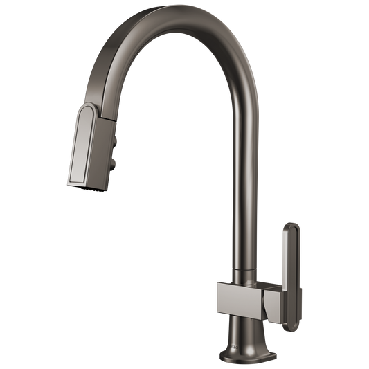 PULL-DOWN FAUCET WITH ARC SPOUT - LESS H