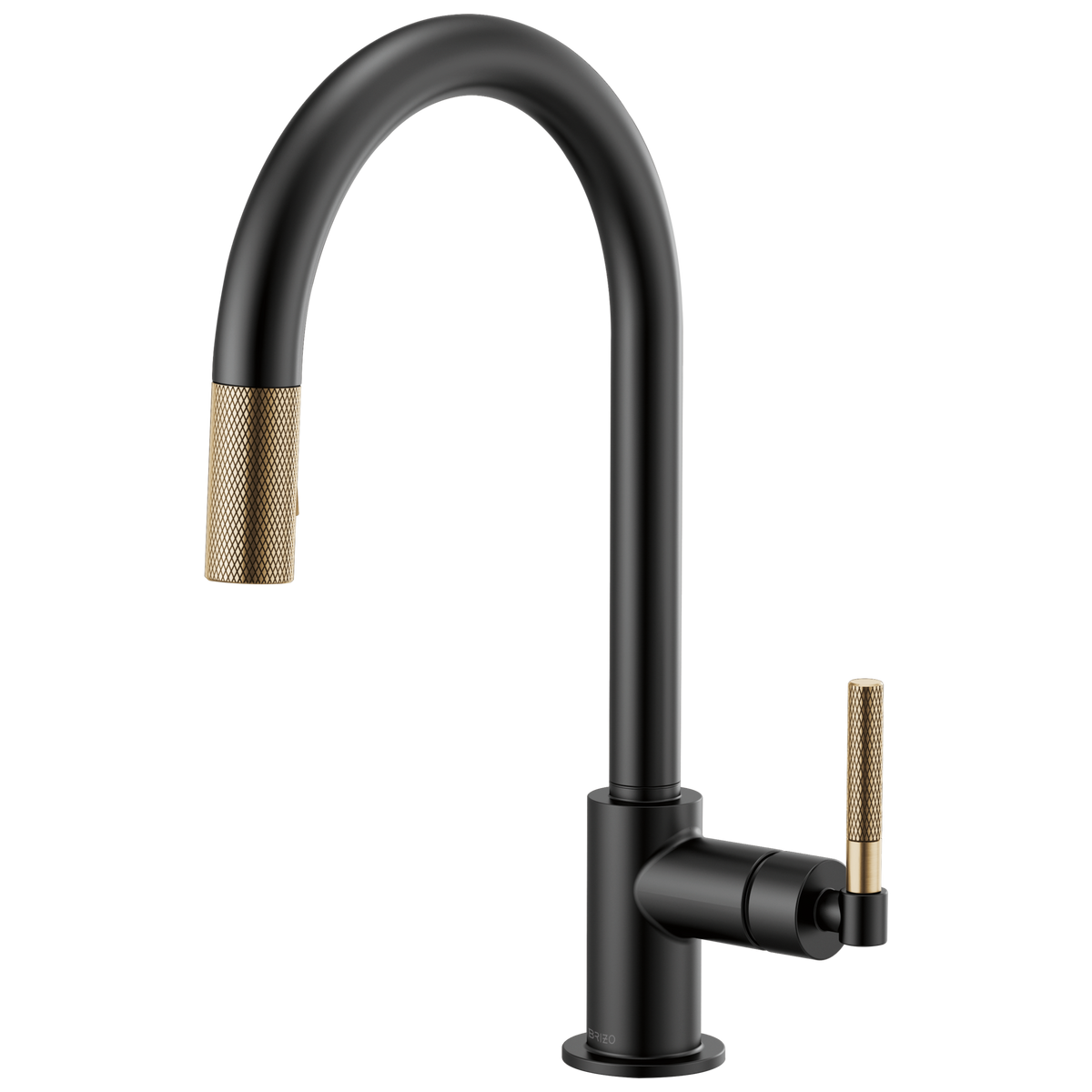 ARC SPOUT PULL-DOWN, KNURLED HANDLE