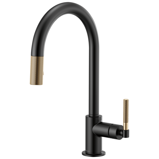 ARC SPOUT PULL-DOWN, KNURLED HANDLE