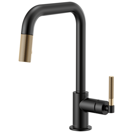 SQUARE SPOUT PULL-DOWN, KNURLED HANDLE