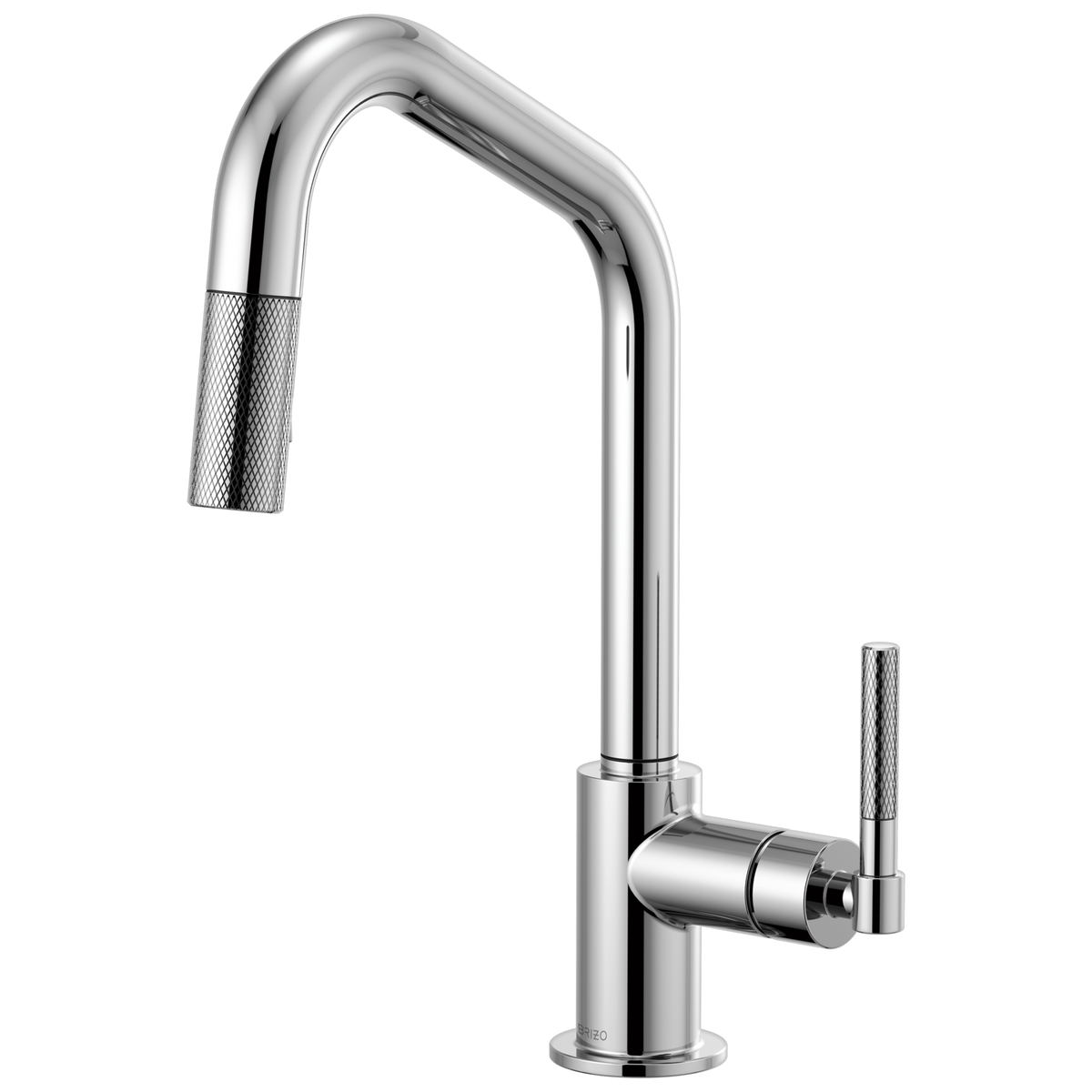 ANGLED SPOUT PULL-DOWN, KNURLED HANDLE
